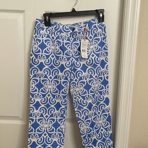 Vineyard vines size 0 shell lattice print pants